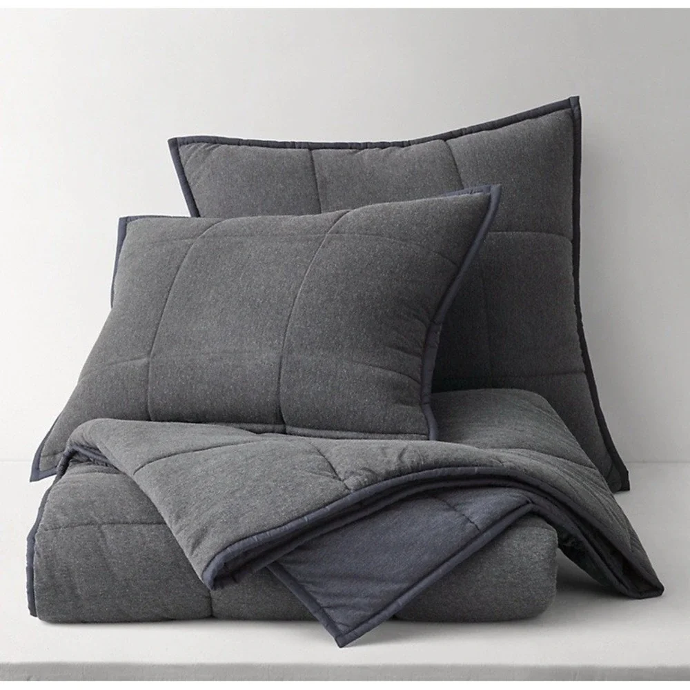 Restoration‎ Hardware RH Teen Reversible Heathered Jersey Pillow Shams 20